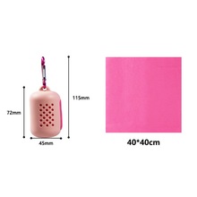 40*40 CM Draagbare Gesp Sneldrogende Handdoek Silicagel Microfiber Ice Reizen Draagbare Gym Koude Sensatie Sport Running handdoeken