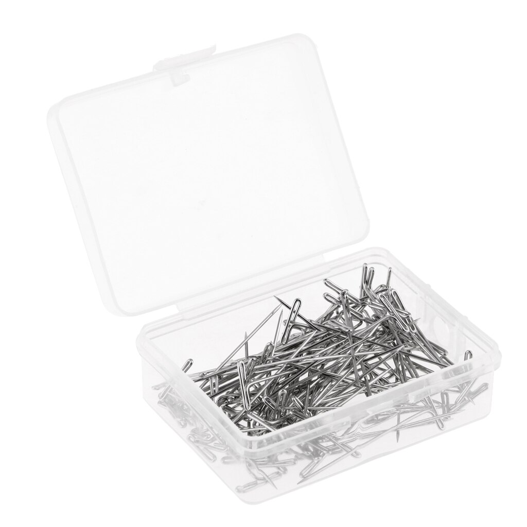 T-pins 35mm/1.5 Inch for Blocking Knitting, Modelling and Crafts, 100 Pieces, Silver