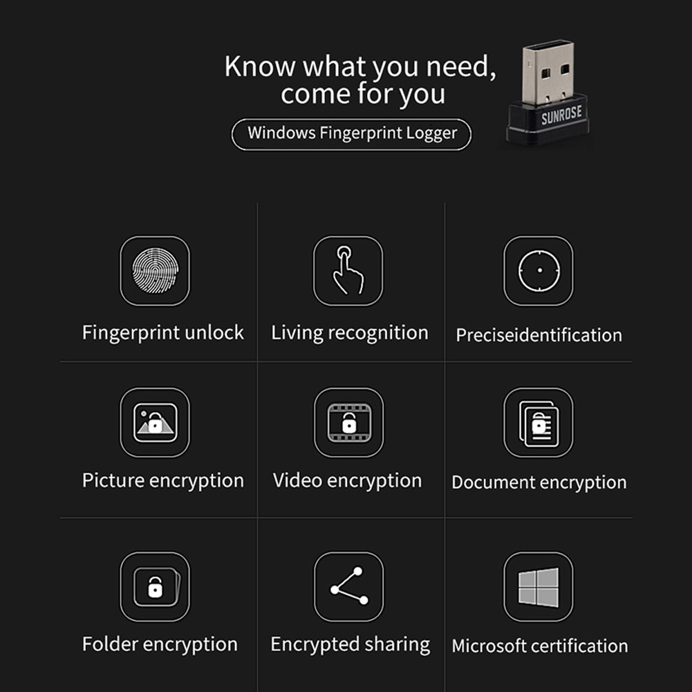 Mini Kaartlezer Laptop Office USB Interface Vastleggen Computer Vingerafdruk Scanner Security Key Sensor Identificatie Voor Windows 10
