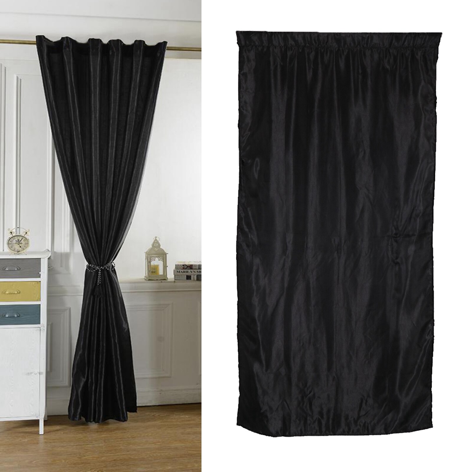 Gordijnen met roede, verduisterend effen kleur voor woonkamer, slaapkamer, café