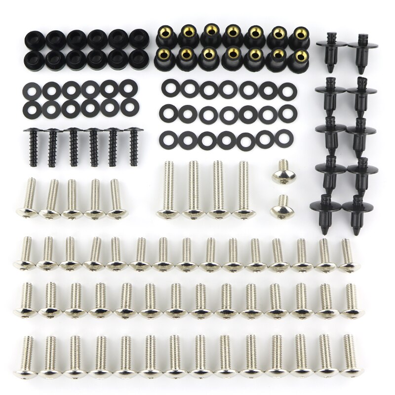 Fit Voor Kawasaki Versys-X 250 300 Versys 650 Versys 1000 Versys1000 Motorfiets Compleet Volledige Kuip Bolt Kit Washer schroeven: Versys650 07-18Silve