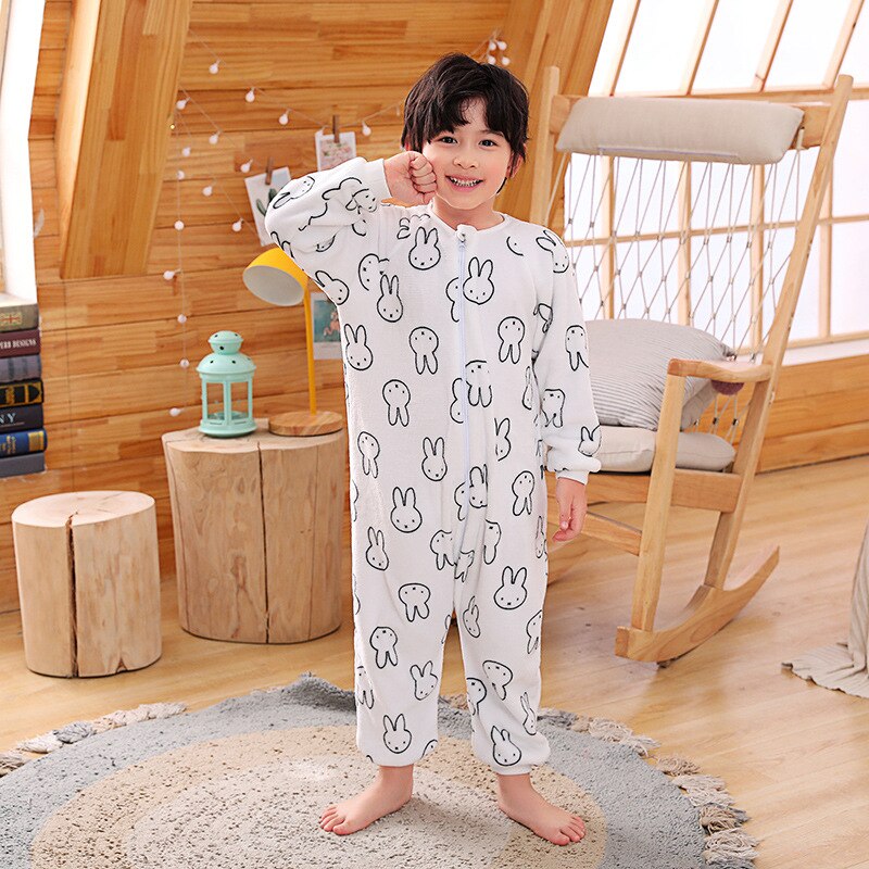 Kids Flanellen Jongens Meisjes Coral Fleece Pyjama Nachtkleding Baby Jongen Winter Pyjama Warm Tuinbroek Nachtjapon Voor 2 3 4 5 Jaar: 03 / 2T