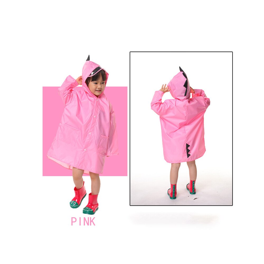 Cartoon Dinosaurs Unisex Hooded Waterproof Raincoat for Boys Girls Breathable Rainsuit Rainwear Outdoor Rain-proof Jacket Kid