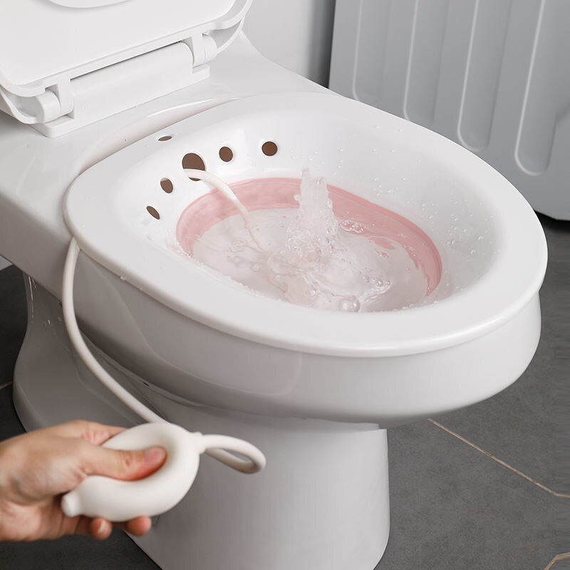 Accesorios de baño para el hogar, bidé plegable con globo Manual