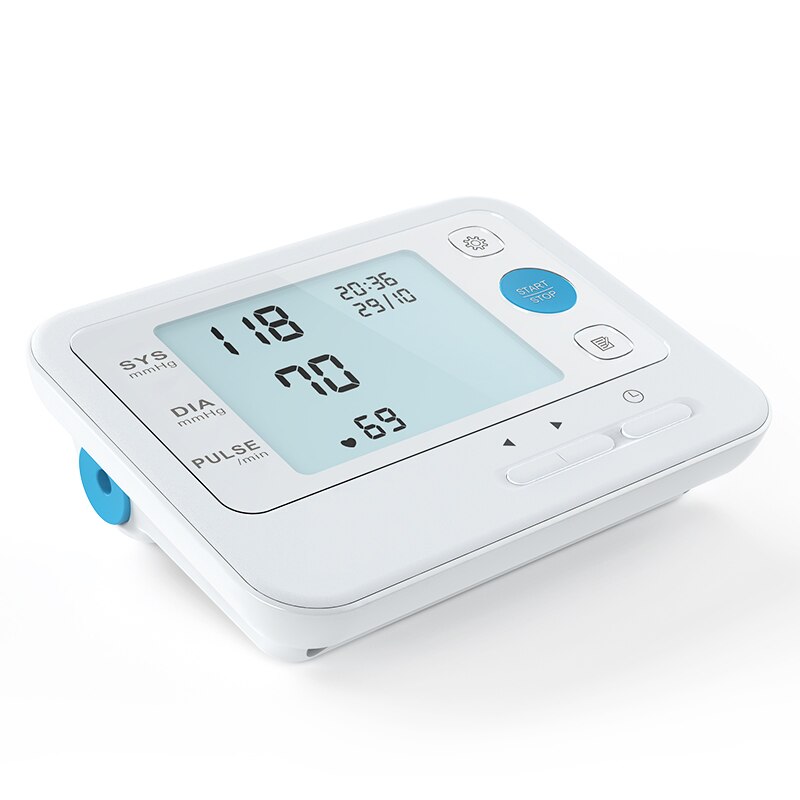 Monitores de presión arterial digitales automáticos, medidor de pulso y ritmo cardíaco, tonómetro Lcd para medir la parte superior del brazo, para el cuidado de la salud en el hogar