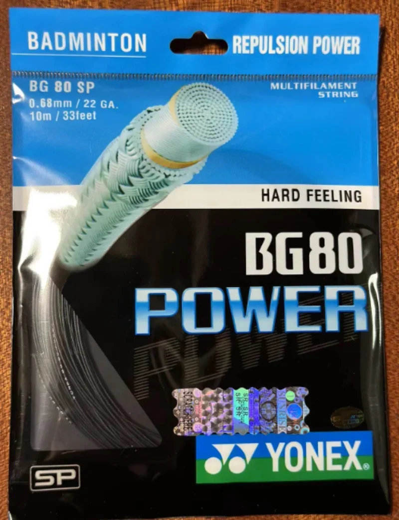 YONEX Badminton Racket String BG80 Power (0.68mm) Endurance High Elastic Training Competition Badminton String