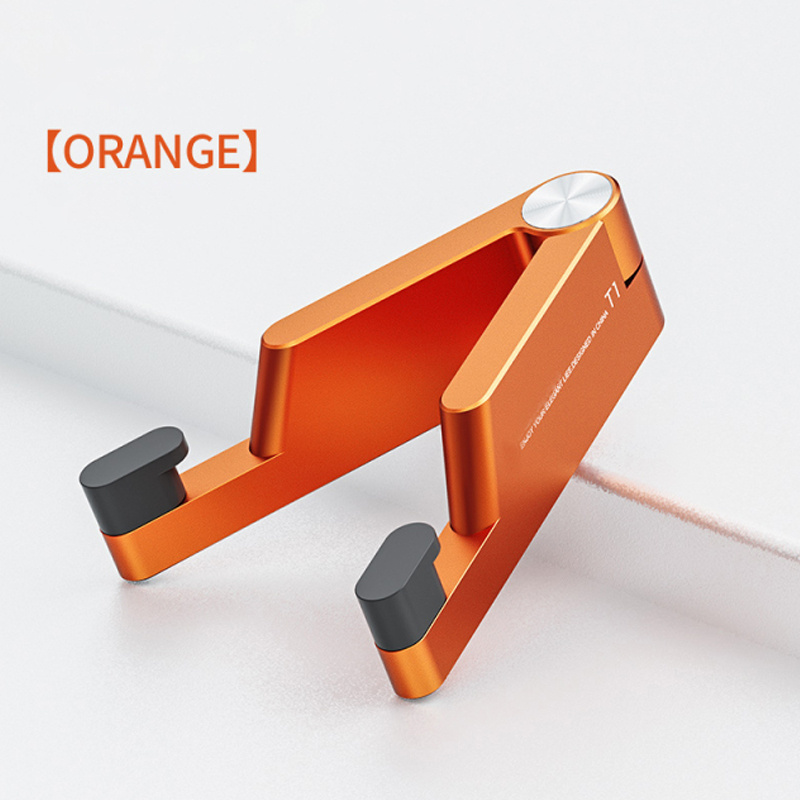 T1 Universal- Mini Aluminium Tragbare Falten Schreibtisch Halterung V-halterung praktisch Wiege Faltbare Stand für praktisch iPad: Orange