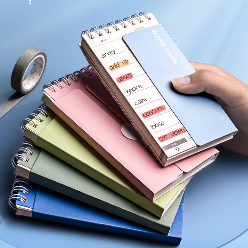 Morandi Kawaii Little Notepad Portable Cute Loose-leaf Notebook Diary Simple Office Classification School Supplies