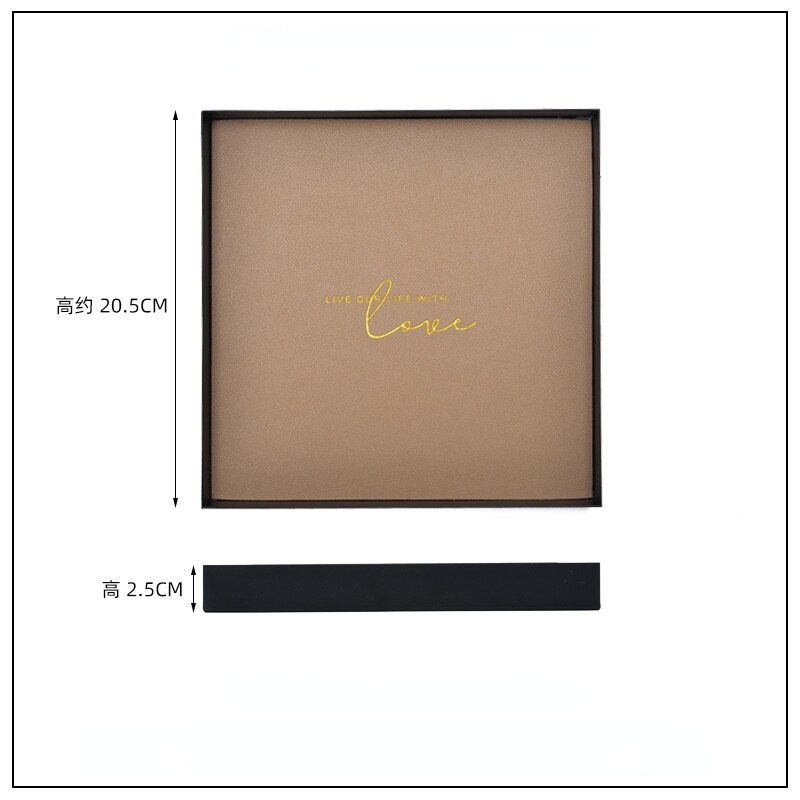 Morandi – plateau de rangement en métal et fer, bloc de cuir de couleur géométrique, conteneur de finition de stockage de produits cosmétiques divers nordiques: Square L