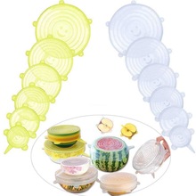 12 tapas de silicona elásticas reutilizables, tapas de silicona expandibles universales para almacenamiento de alimentos, aptas para microondas, horno y congelador.: Default Title