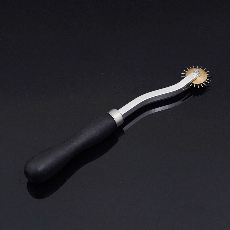 4mm Leather Craft Spacing Sewing Stitch Overstitch Wheel Paper Cloth Wheel Tool Roulette Punching Hole Maker Spacer Wheel Black