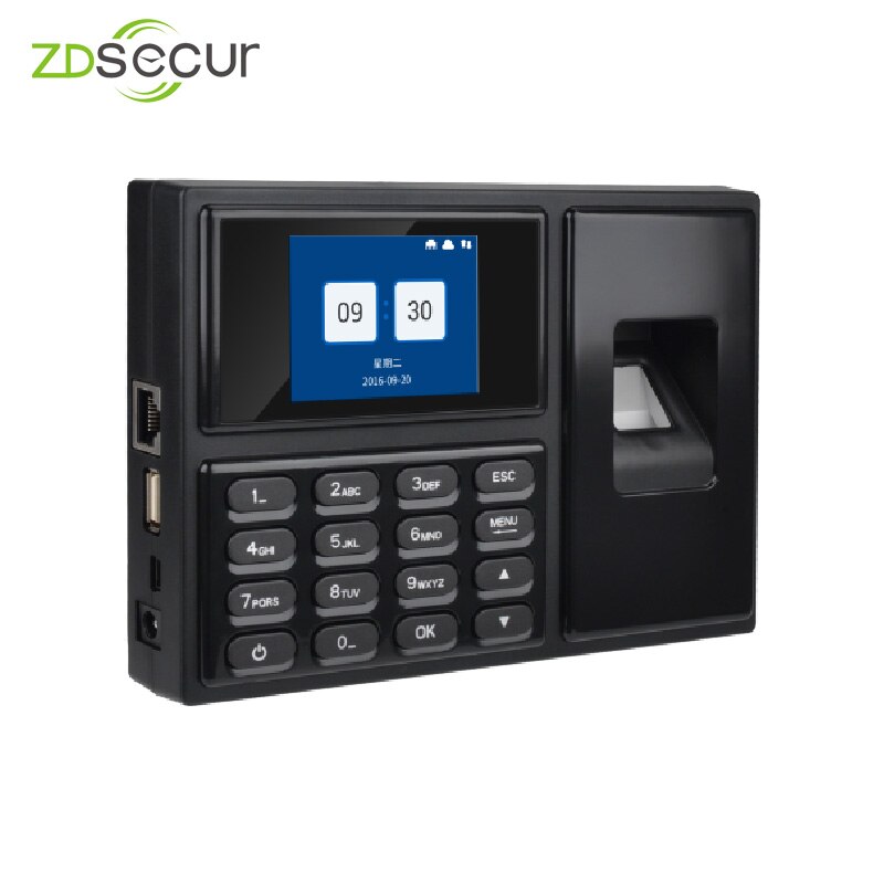 TCP/IP Biometric Fingerprint Time Clock Recorder Attendance Employee Electronic Punch Reader Machine ZDA4