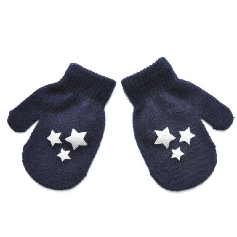 Criança Dot Estrela Coração Padrão Glovers Luvas Bonito Tricô Bebê Macia e Quente Crianças Meninos Meninas Doces Cores Mittens Unisex