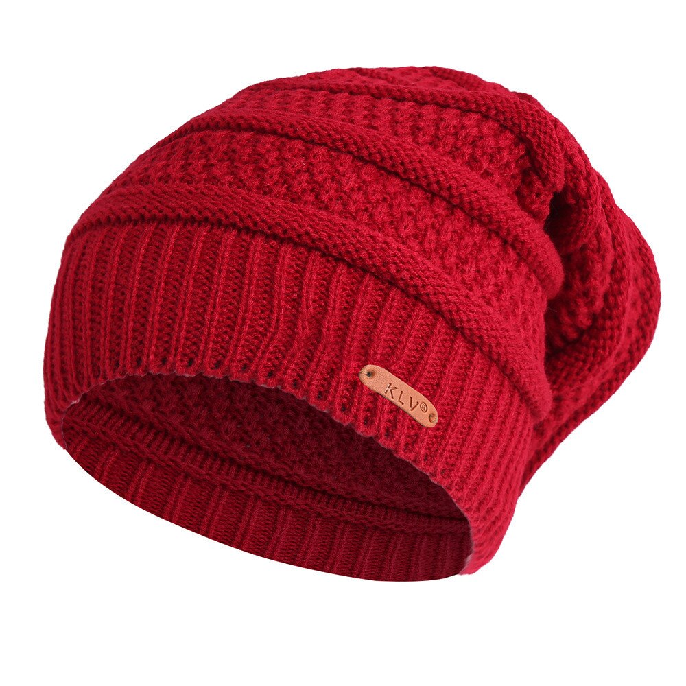 Uomo donna Baggy Warm Crochet Winter Wool Knit Ski Beanie Skull Slouchy Caps cappello materiali traspiranti e confortevoli: WE