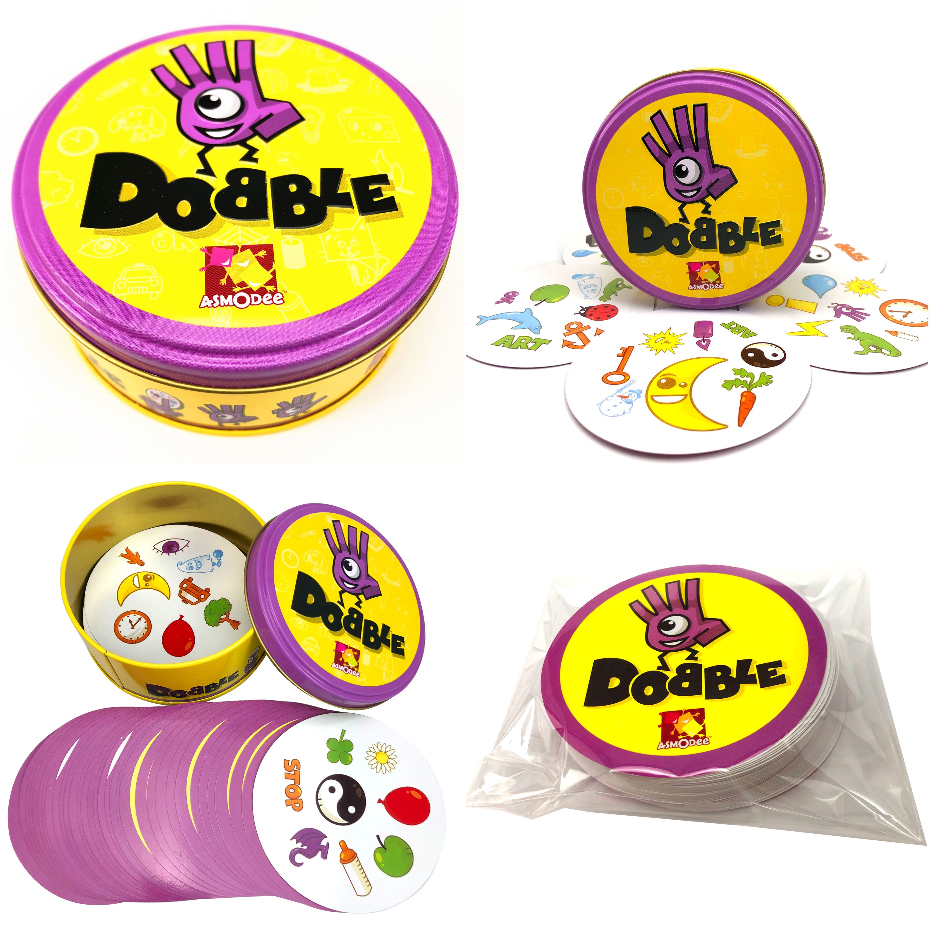 Dobble Spot Het Kaartspel Speelgoed Ijzeren Doos Sport 55Pcs Kaarten Kids Board Games Kaarten Dieren