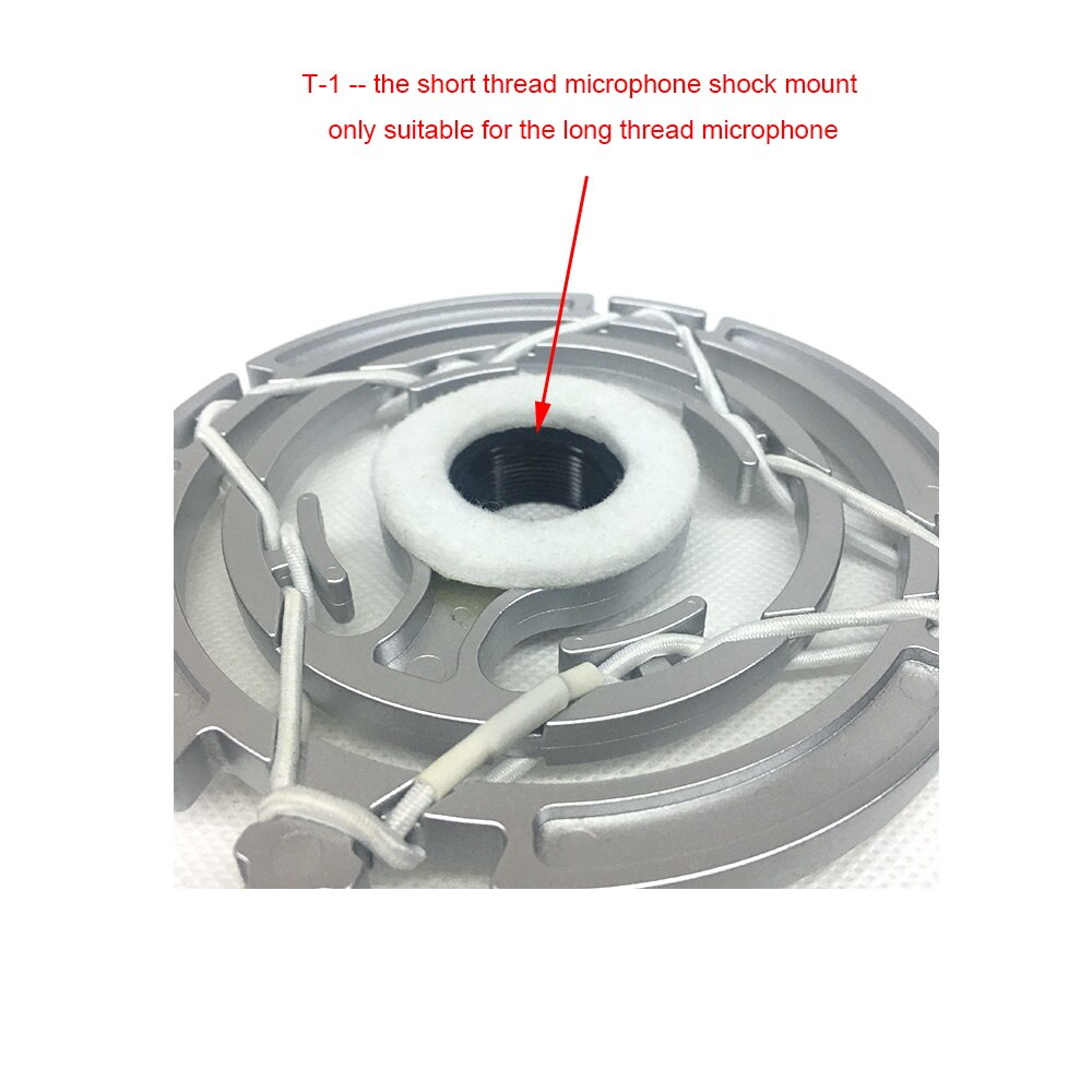 Soporte de micrófono ligero y portátil, accesorio antivibración con rosca de 3/8 "a 5/8" para grabación de estudio,