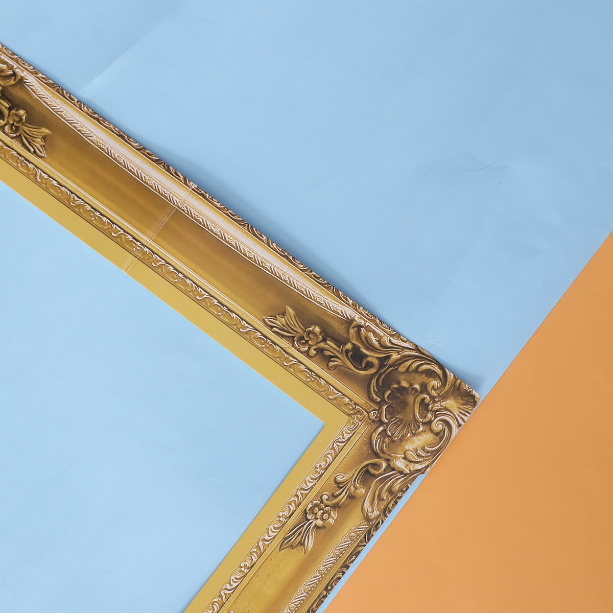 DIY Paper Picture Frame Cutouts Antique Photo Booth Props for Wedding Birthday Party (Gold)