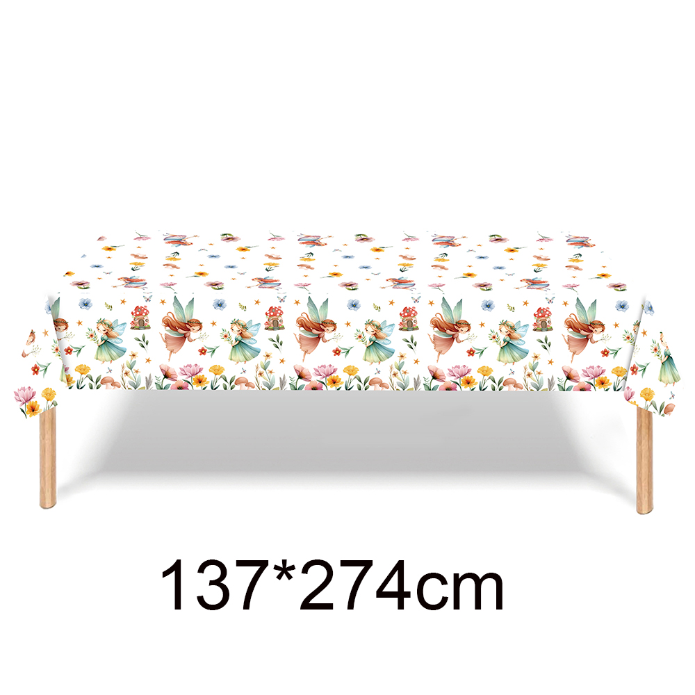 Alvblomstertema festutstyr engangsduk blomsterfe jenter bursdag bryllup babyshower hagefestdekorasjoner: Oliven