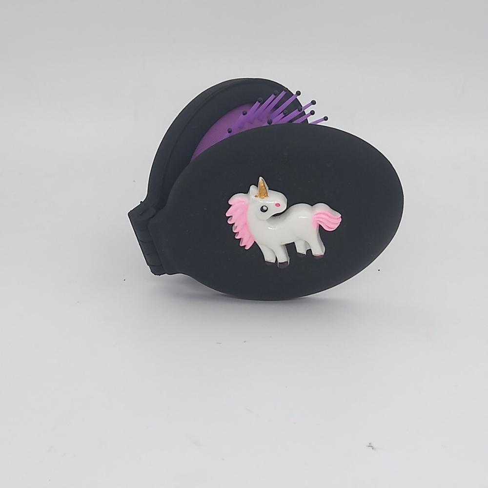 Licorne ou bonjour KT voyage brosse à cheveux peignes de Massage avec miroirs peignes de maquillage portables peignes de voyage style airbag peignes