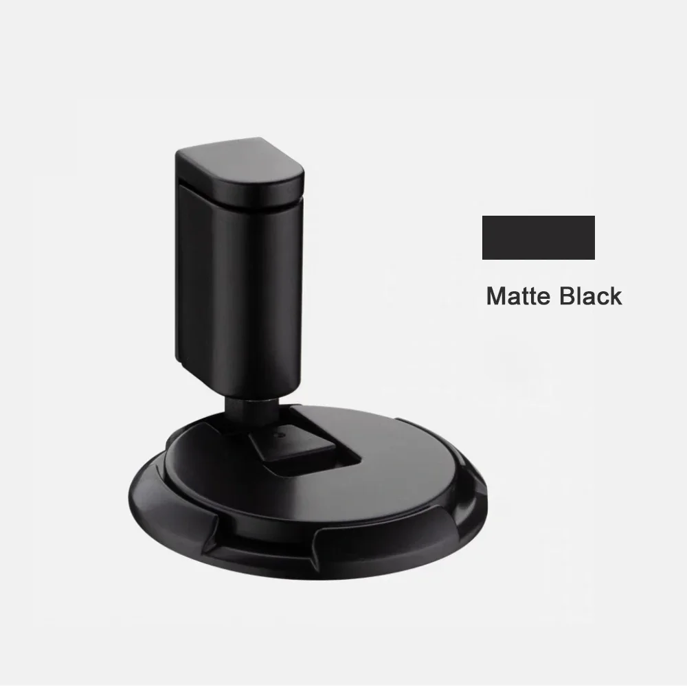 Solid Metal Door Stopper Updated Mechanical Self-Locking Stop Height Adjustable Sticker And Screw Fix DIY Hidden Door Holders: WHITE