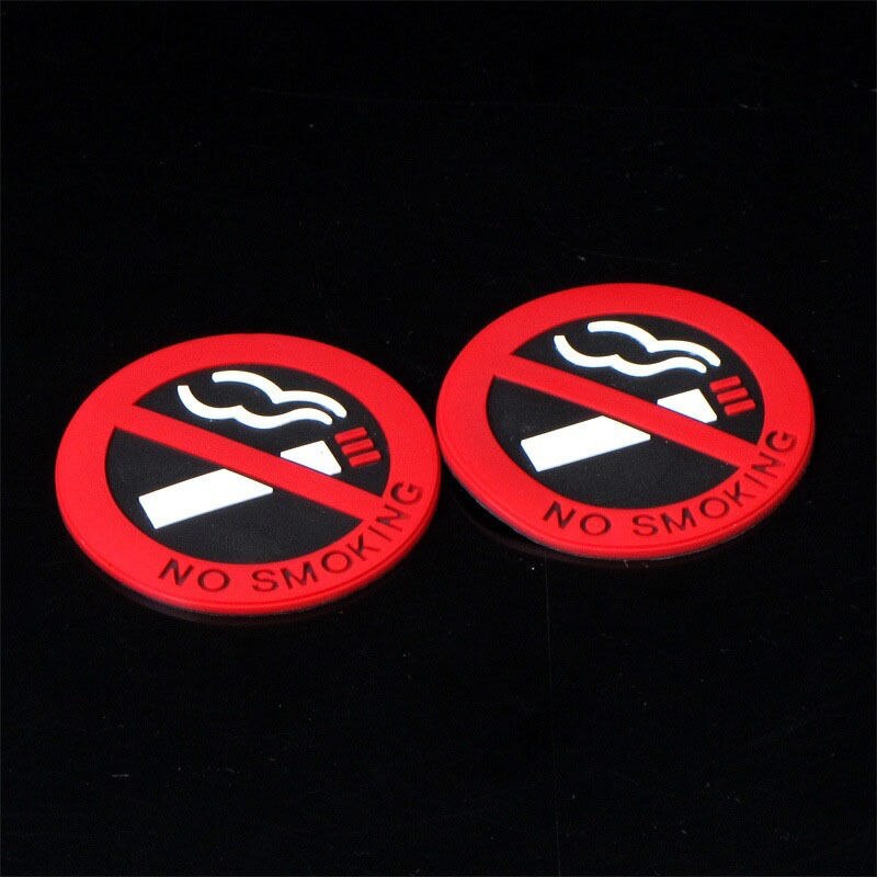 Auto Car Rubber Stickers No Smoking Warning Logo Car Taxi Decal Stickers