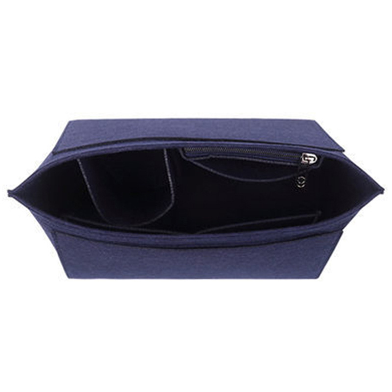 Sac à insérer en feutre adapté au sac à main Longchamp, sac de doublure en tissu feutré, sac de maquillage, Support de voyage, organisateur de sac à main Portable: L / BLEU CIEL