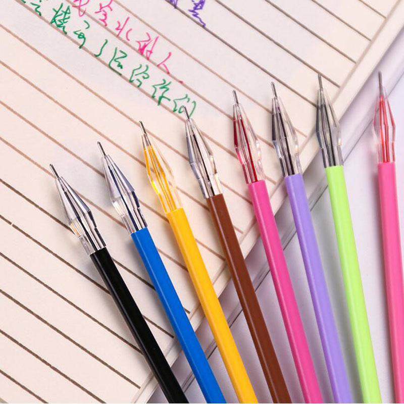 0.5mm 12 Colorful Ballpoint Pen Accessory Set Nibs with Colorful Diamond-shaped Nibs for Smooth Writing: Lavender