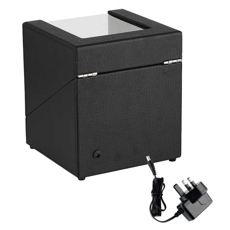 Automatic Watch Winder Case Holder Mechanical Watch Double Winding Display Organizer Luxury Motor Shaker PU Leather Rotating Box