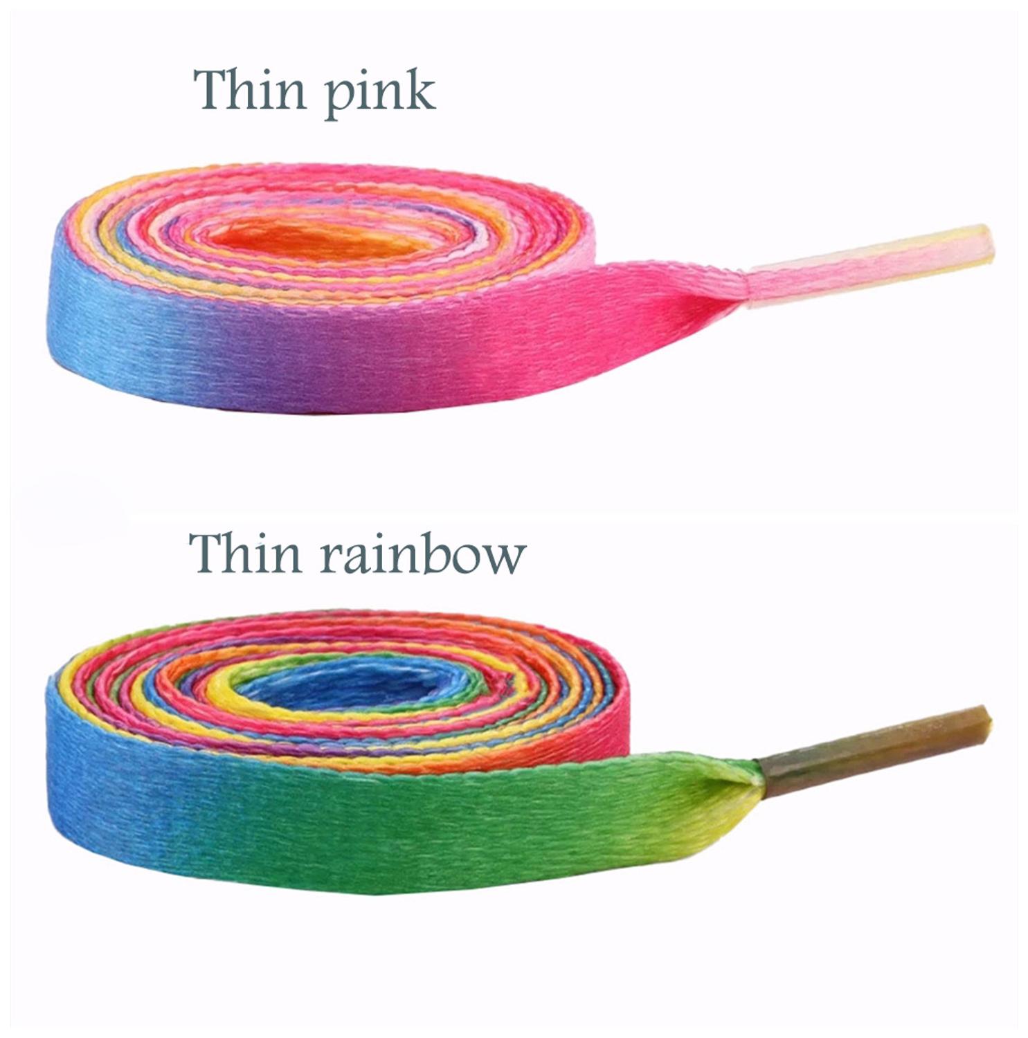 Bunte Schnürsenkel 120CM Breite Spitze Regenbogen Gradienten Druck Flache Leinwand Schuh Spitze Schuhe lässig Chromatische Farbe Schnürsenkel Für Turnschuhe