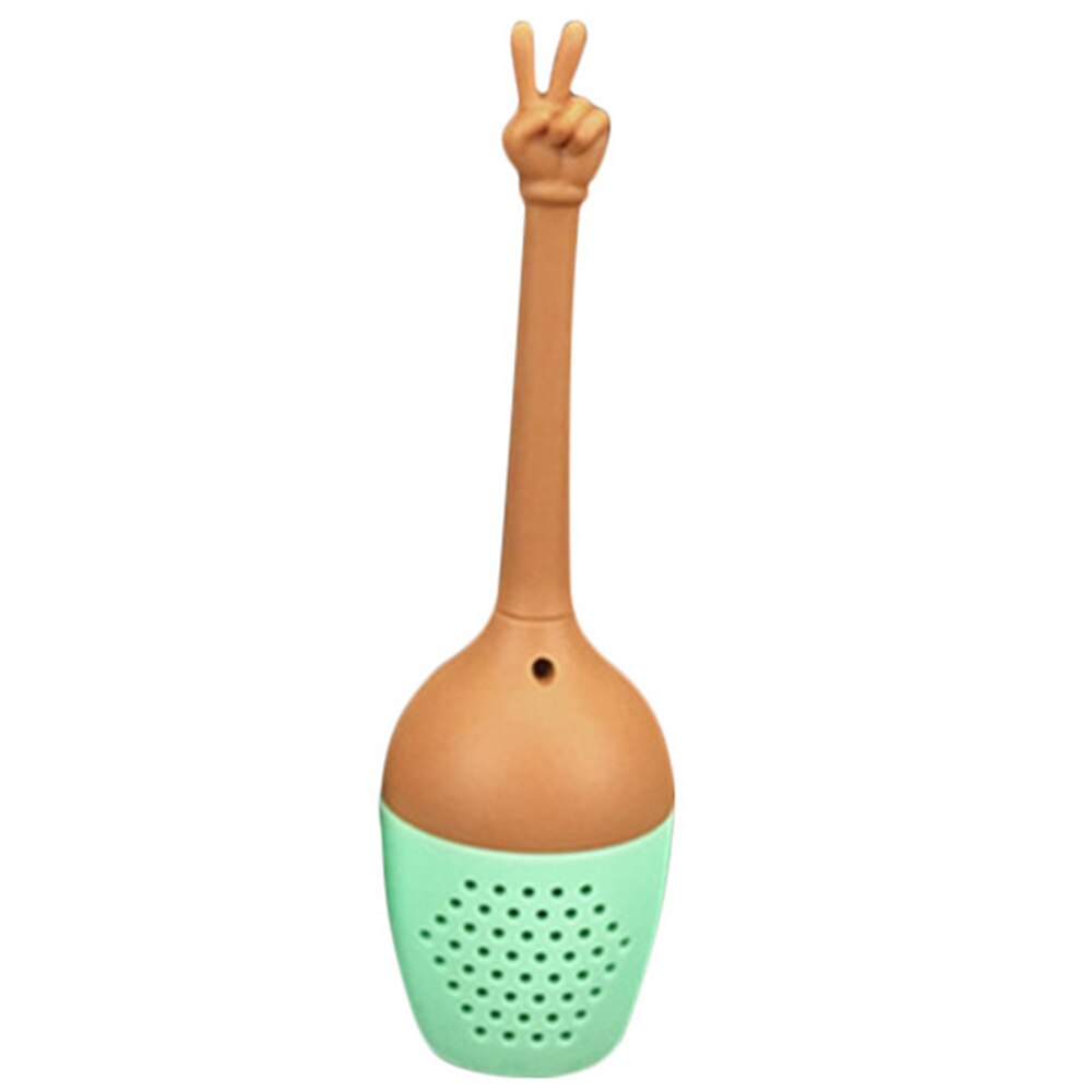 Grappig Hand Gebaar Vorm Thee-ei Siliconen Theezeefje Losse Blad Herbal Spice Houder Thee Brouwen Gereedschap Keuken Accessoires: A