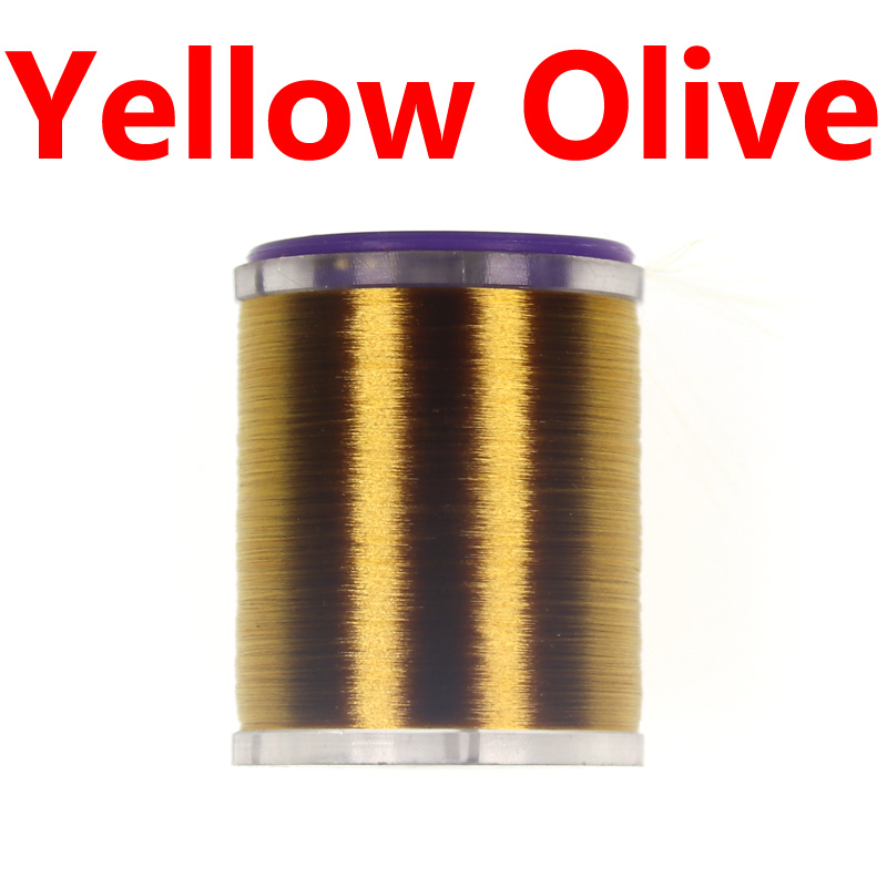 Wifreo 75D Fijne Hoge Treksterkte Vliegbindset Draad Met Standaard Spoel Spool Waxed Koppelverkoop Draad Voor Nimf Droog Natte Vliegen: Yellow Olive