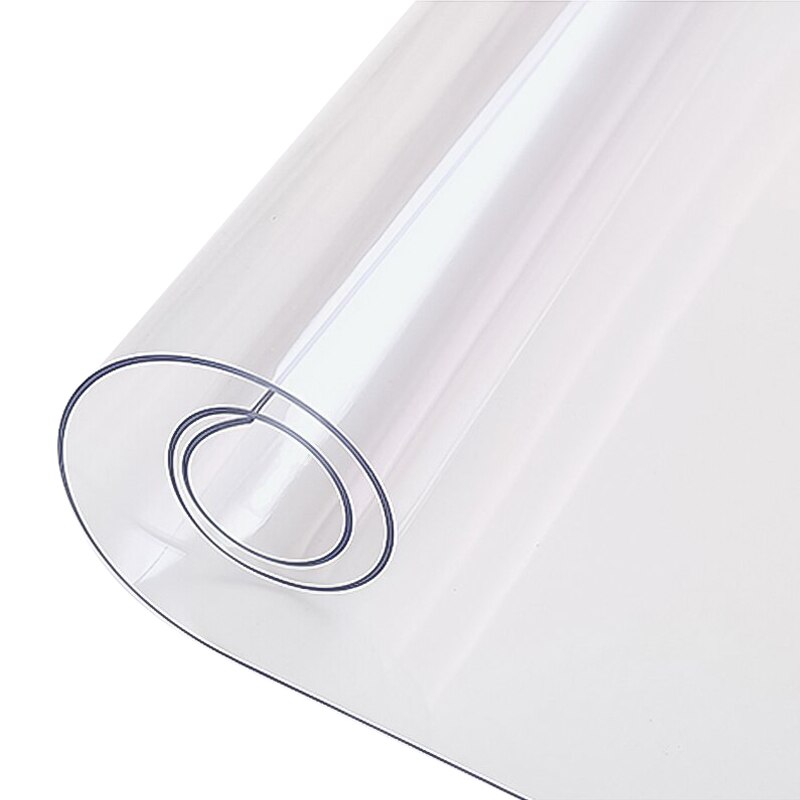 Gjennomsiktig vanntett duk pvc duk solid mønster oljefast duk glass myk klut 1.0mm skrivebordsmatte deksel 40 x 40