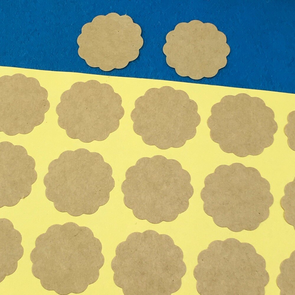 300pcs kraft paper self-Adhesive Labels sealing Stickers packaging sticker labels For bags/handmade candy/cake