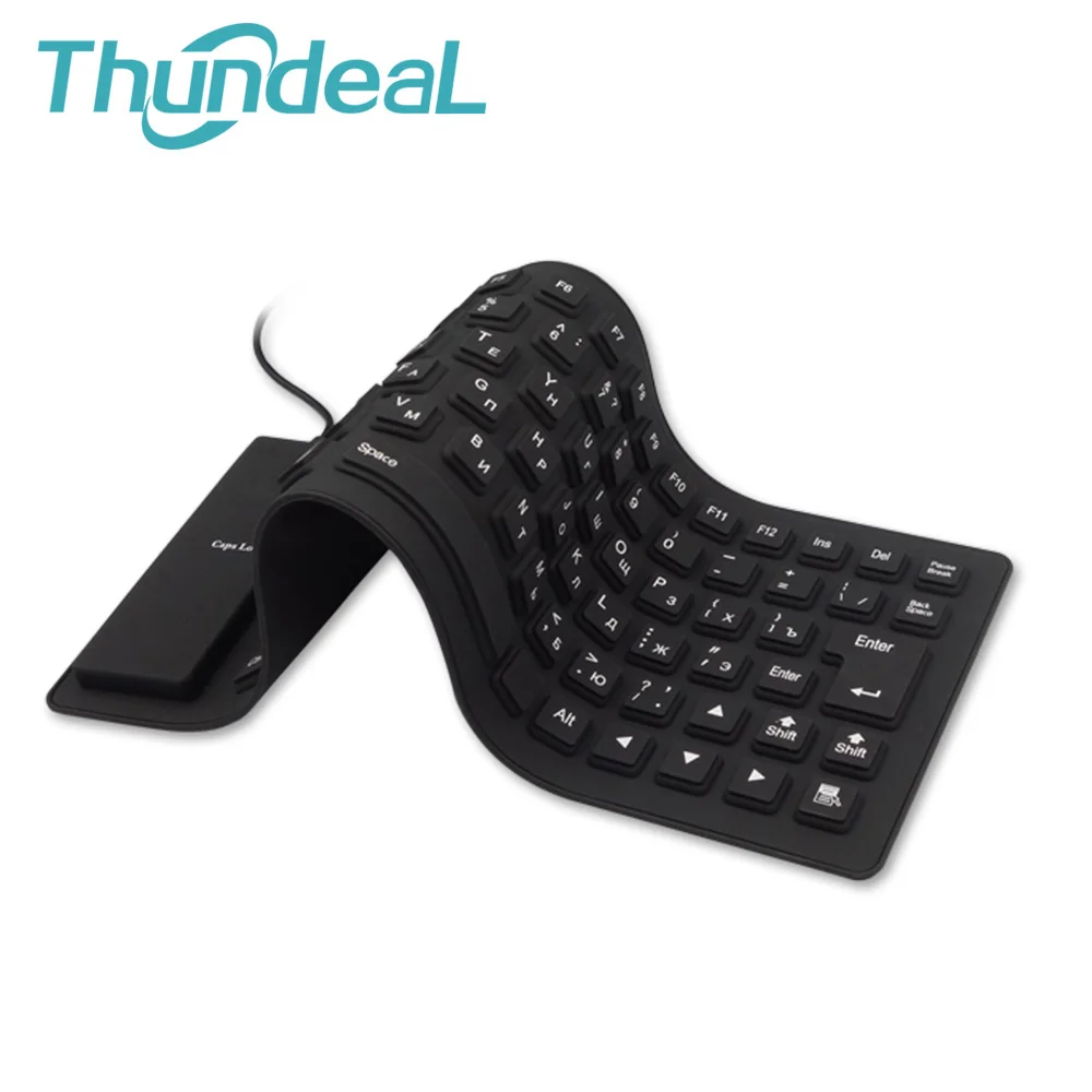 85-Tasten-Silikon, Englisch, Russisch, Tastatur, Tablet, Desktop-Pad, PC, Tablet, wasserdicht, USB, kabelgebunden, Gamer, Büro, russische Tastatur