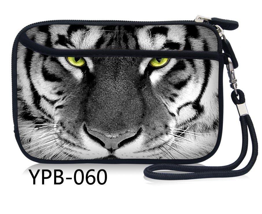 Bedste pris 2.5 " ekstern usb-harddisk-disk bære mini usb-kabel-etui cover pose øretelefontaske til pc bærbar: Tigerhoved