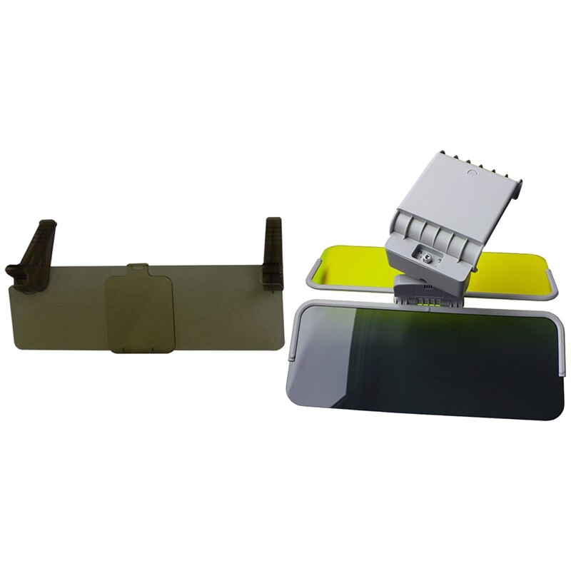 Clip on Car HD Safer Vision Anti Dazzle Glare Blocker Shade Sun Visor Extension with Sun Visor Sunshade Extender: Default Title