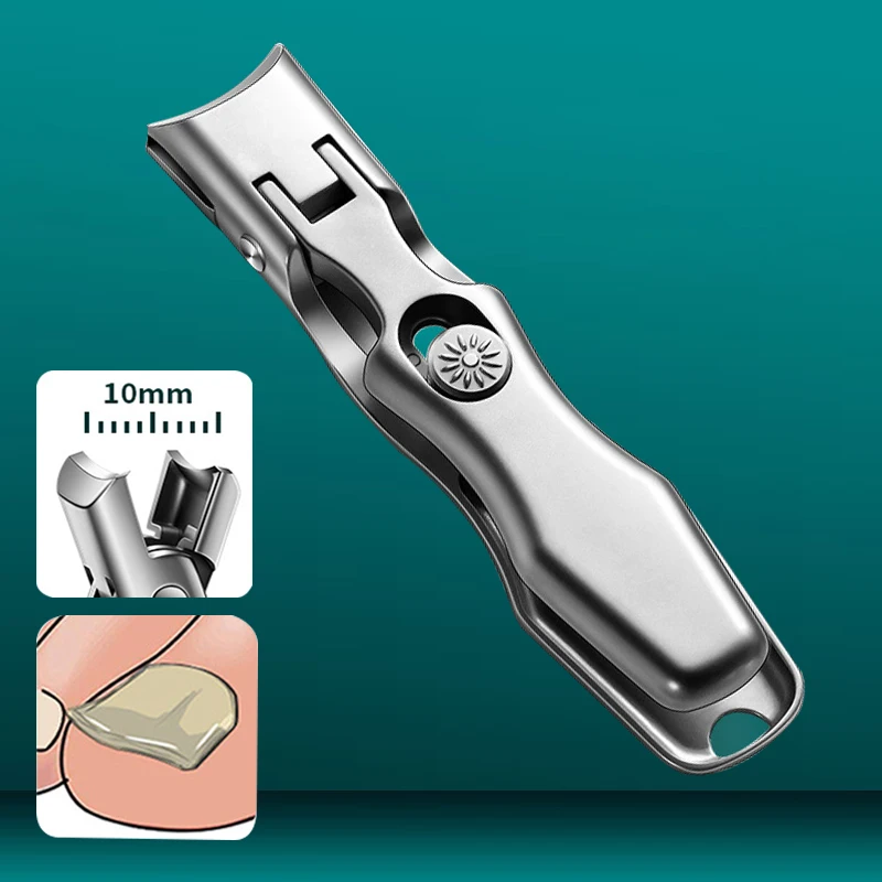 Large Opening Toe Clipper Stainless Steel Splash-Proof Nail Clipper Portable Dead Skin Removal Pedicure Clipper Cuticle Trimmer