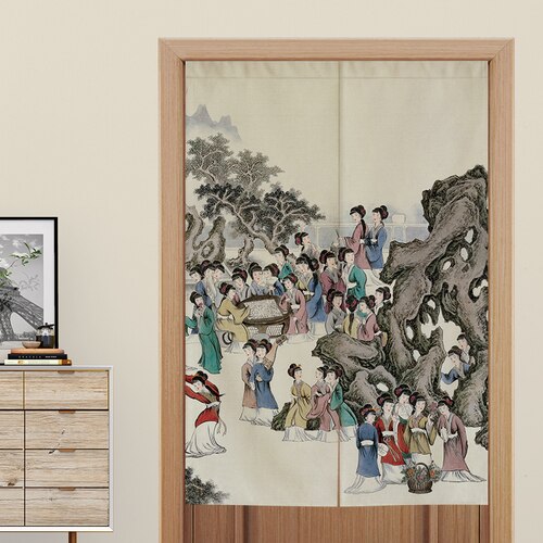 Chinesische Landschaft Tür Vorhang Küche Schlafzimmer Schlecht Halbe Vorhang Feng Shui Vorhang: 02