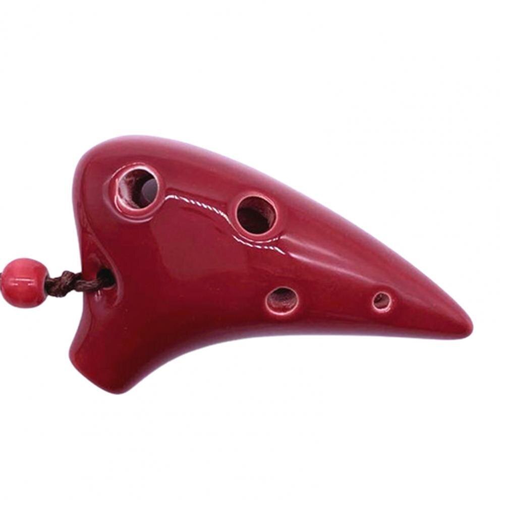 Keramische Ocarina Keramische Ocarina Lanyard Slijtvaste Betrouwbare 6 Hole Ocarina Instrument: Coffee