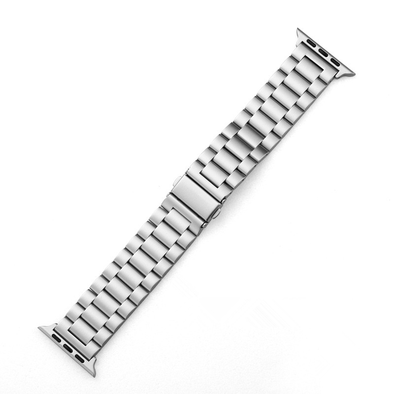 Bracelet en acier pour Apple Watch, 38mm, 40mm, Rivière mm, 42mm, 44mm, 45mm, 49mm, Bracelet de montre, Iwatch Series 1, 2, 3, 4, 5, 6, SE, 7/8: Argent / 40 mm et plus