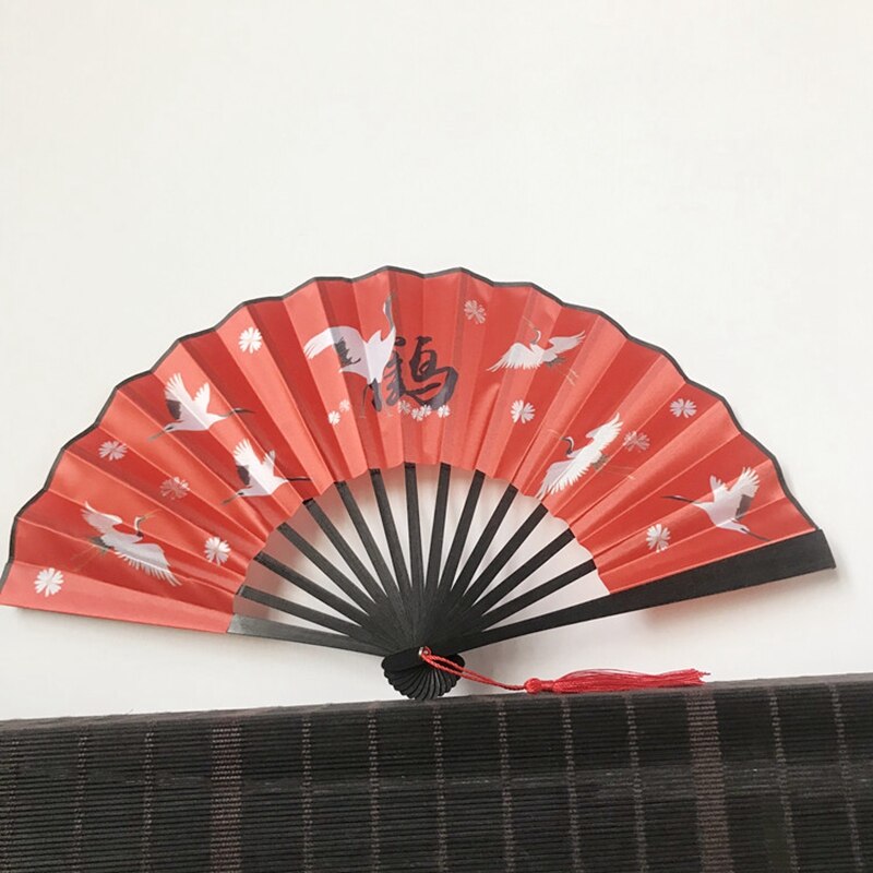 Éventail de Danse Japonais en Soie et Bambou, Pliable, Artisanal original de style Vintage Rétro Chinois pour Décoration de la Maison: 02