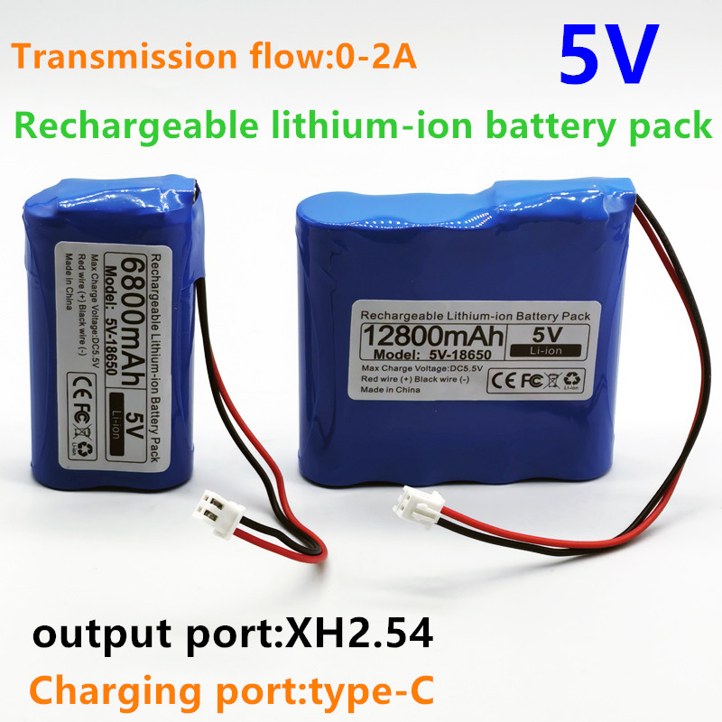 Original 6800mAh/12800mAh 5V 18650 lithium battery pack for Single Chip Microcomputer Outdoor LED Lamp,USB Fan,Bluetooth Speaker