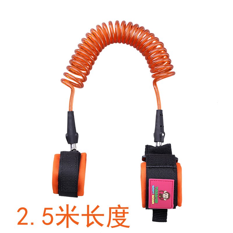 Cortar los niños caminando ala mano cuerda bebé bebés niños Anti-perdido pulsera mochila Anti-pérdida con cuerda: Orange 2 5 M