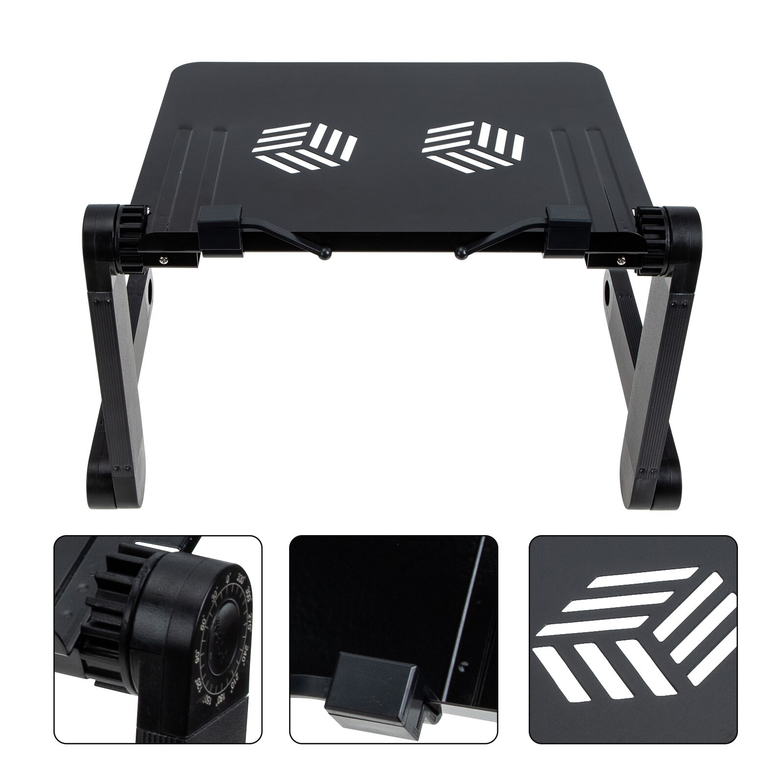 Adjustable Bed Laptop Table Portable Writing Desk Couch Laptop Riser for Home
