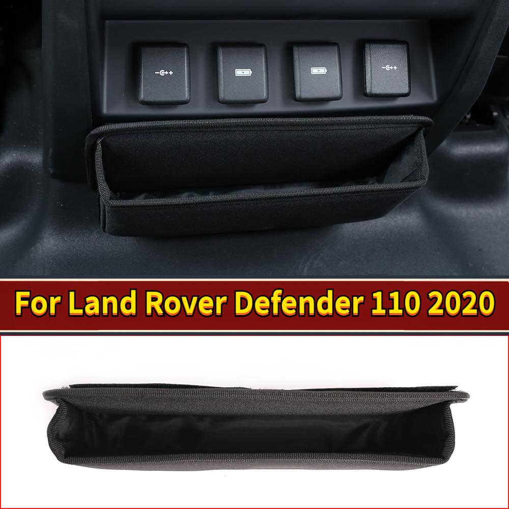 For Land Rover Defender 110 130 2020Black Cloth material Glove box storage bag Storage box under rear air outlet Car Accessories