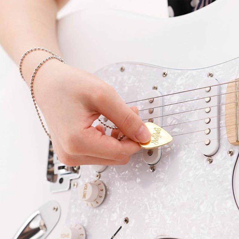 Heren dames gitaar plectrum ketting met verstelbare ketting roestvrij staal muziek