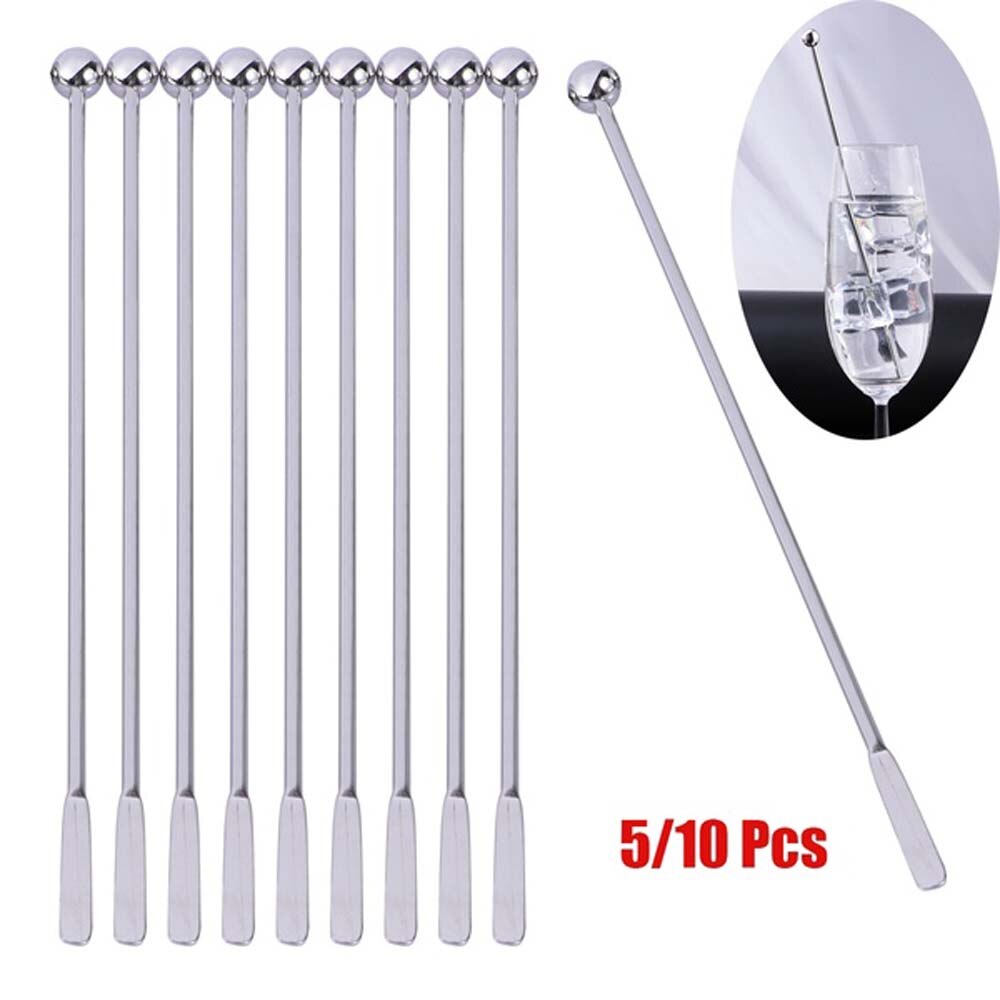 19 Cm Rvs Mengen Cocktail Stirrers Sticks Voor Wedding Party Bar Swizzle Drink Mixer Bar Muddler