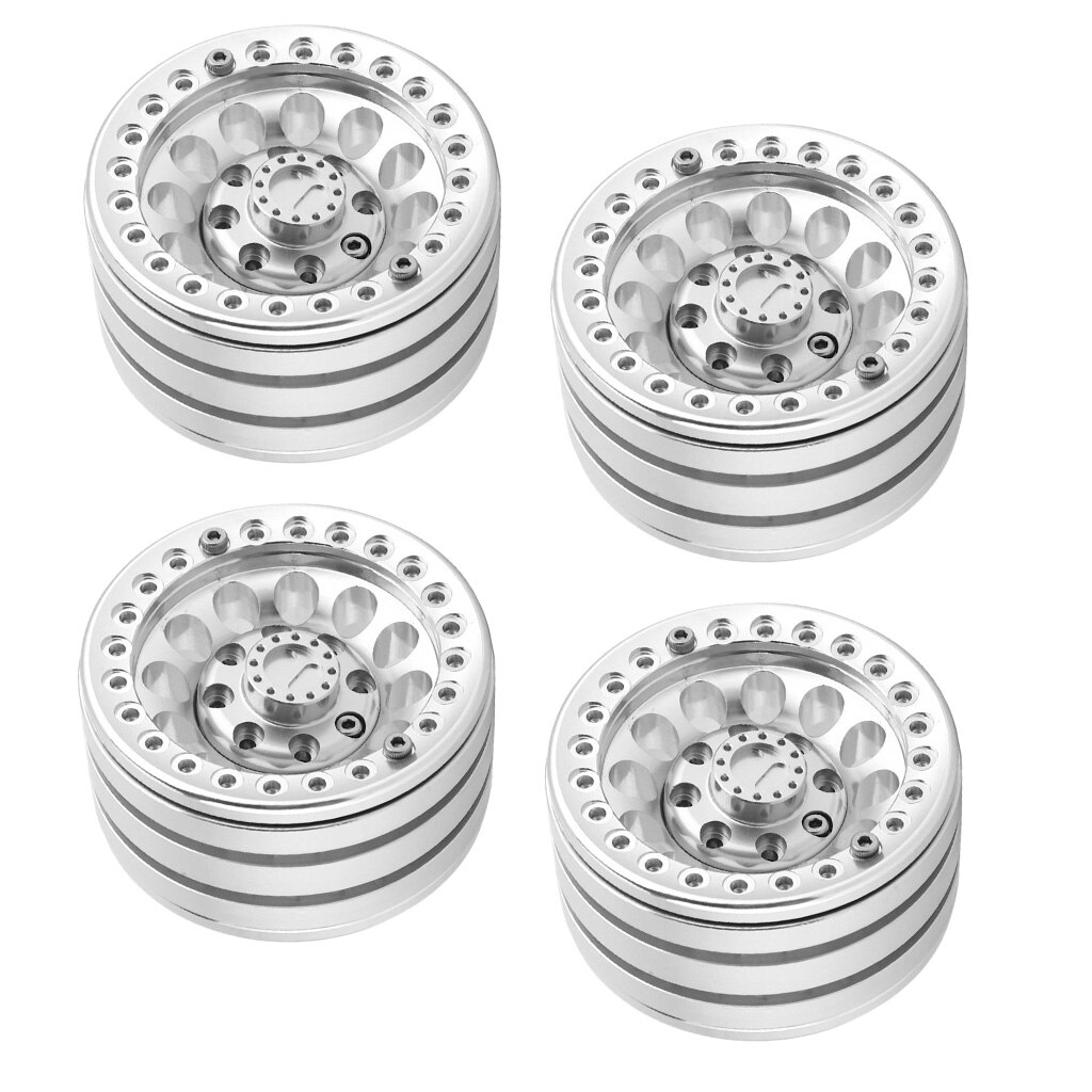 4 Set Aluminium 1.9 ''Beadlock Wielen Velgen Voor 1/10 Rc Rock Crawler Auto TRX4 D90 SCX10 90046 1/10 Rc auto