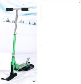 multi-functionele kinderen ski ski + skateboard auto remmen Twee fabrikanten Kinderen slee Skate board scooter + slee: green