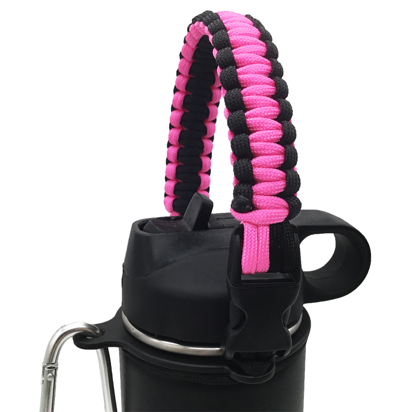 Paracord Handle Strap Cord with Safety Ring and Carabiner for Hydro Flask Wide Mouth Water Bottle for Hiking Camping Walking: 17